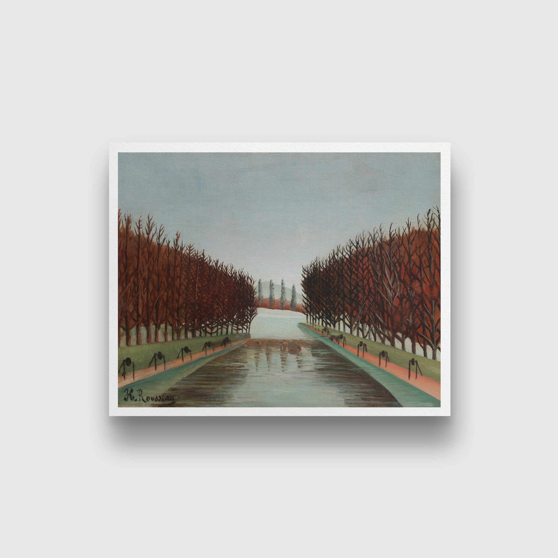 Le canal painting - Meri Deewar 5 : 4 Horizontal Premium Wall Art Canvas by MeriDeewar