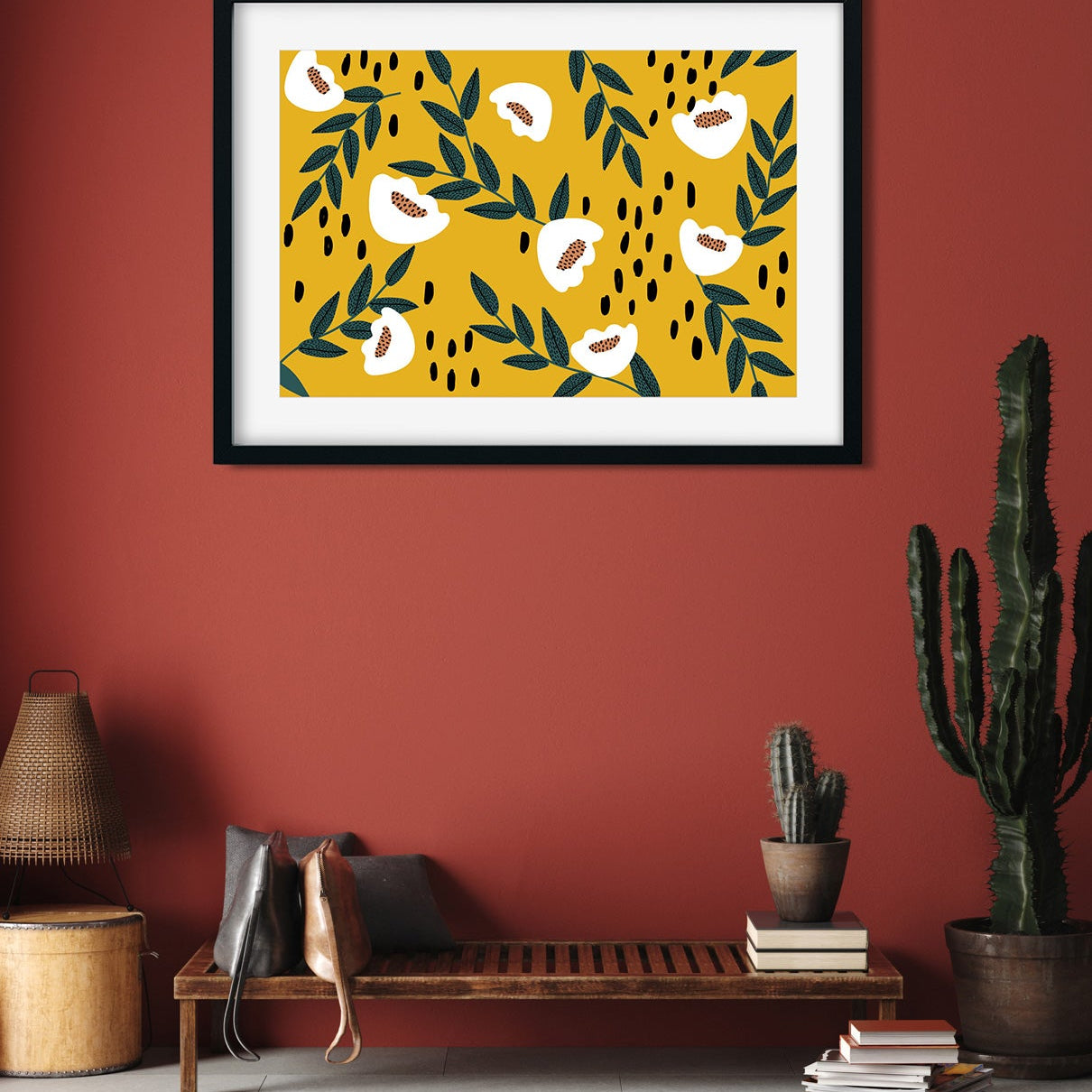 Lemon Seamless Painting 3 : 2 Horizontal Premium Wall Art Canvas by MeriDeewar