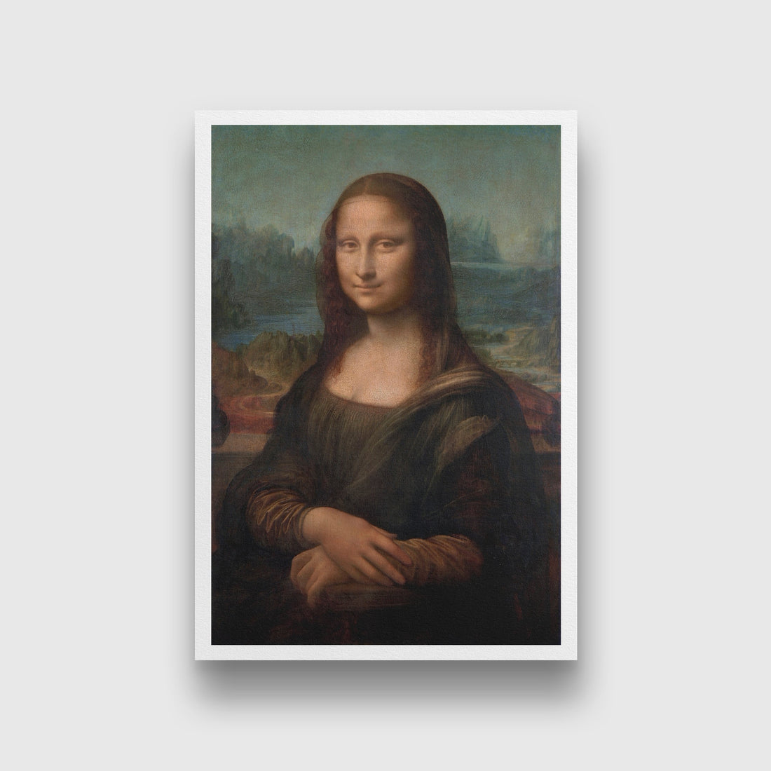 Leonardo da Vinci's Portrait of Mona Lisa del Giocondo Painting - Meri Deewar 2 : 3 Vertical Premium Wall Art Canvas by MeriDeewar