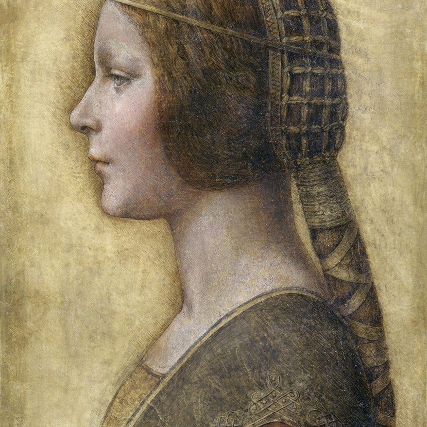 Leonardo da Vinci's Profile of a Young Fiancée Painting - Meri Deewar 3 : 4 Vertical Premium Wall Art Canvas by MeriDeewar