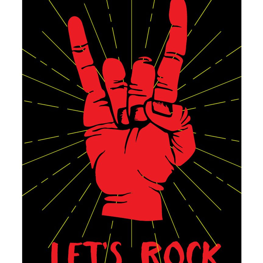 Let's Rock Poster Poster A3 / Poster Premium Wall Art Canvas by MeriDeewar