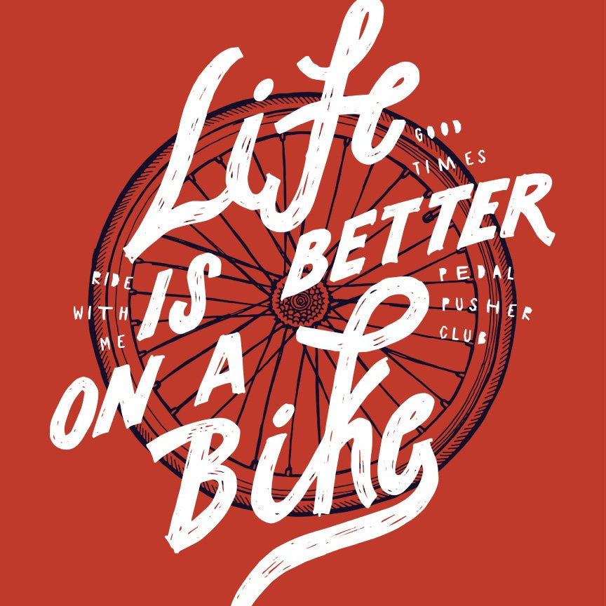 Life is better on a bike_ Poster Poster A3 / Poster Premium Wall Art Canvas by MeriDeewar