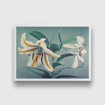 Lily hand–colored painting 3 : 2 Horizontal Premium Wall Art Canvas by MeriDeewar