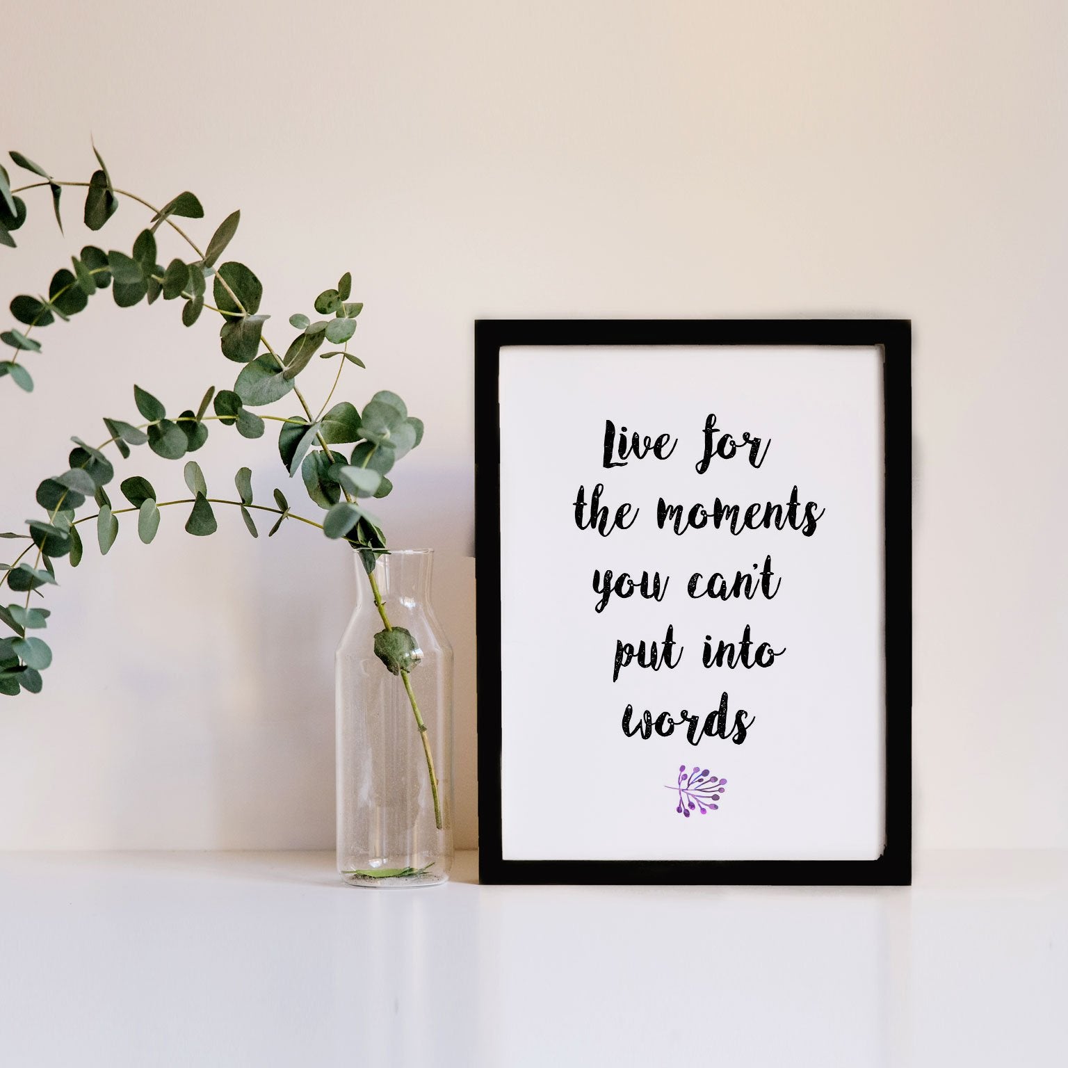 Live For The Moments _Poster Poster A3 / Poster Premium Wall Art Canvas by MeriDeewar