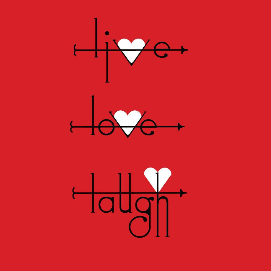 Live Love Laugh _ poster Poster A3 / Poster Premium Wall Art Canvas by MeriDeewar