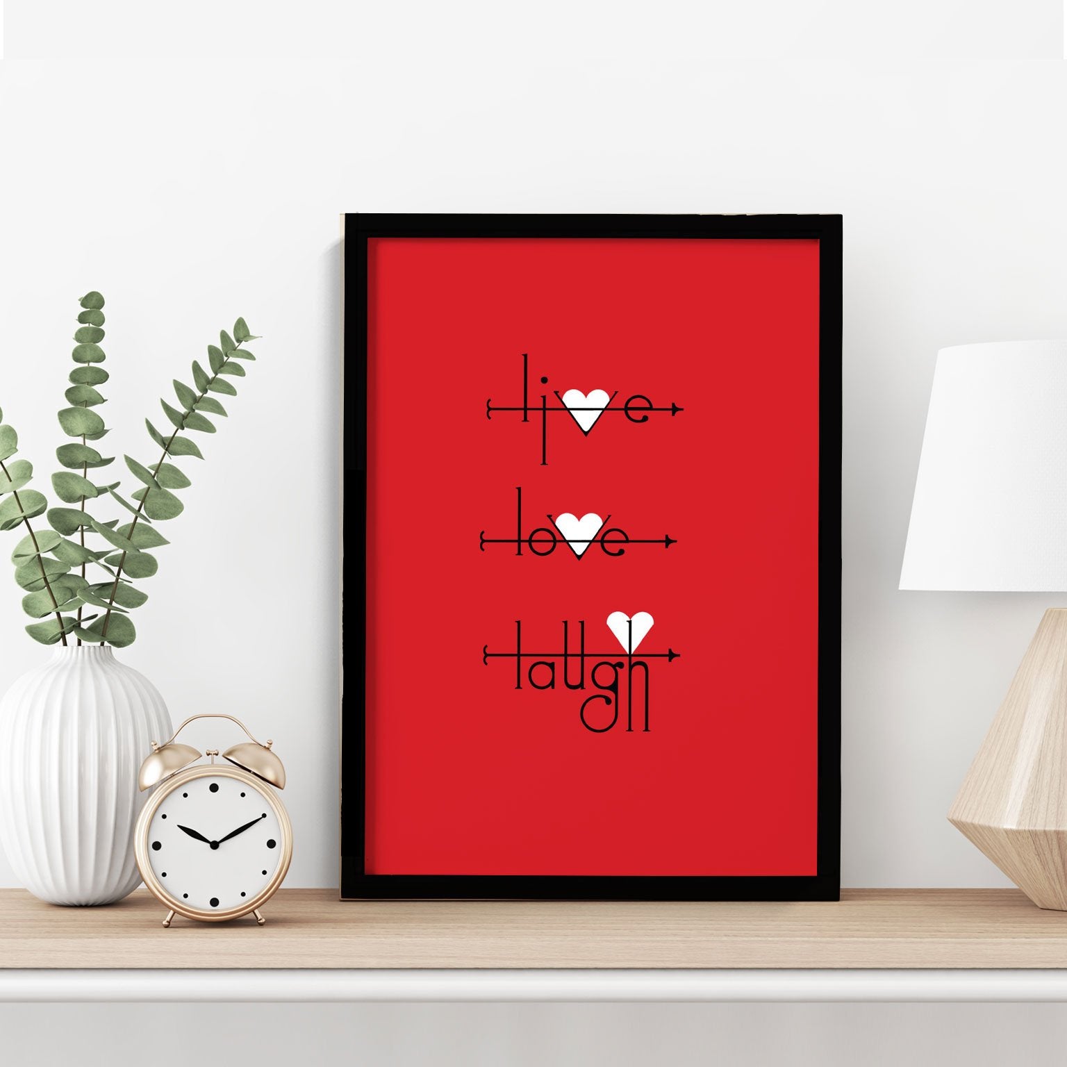 Live Love Laugh _ poster Poster A3 / Poster Premium Wall Art Canvas by MeriDeewar