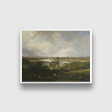 London from Greenwich Park Painting - Meri Deewar 4 : 3 Horizontal Premium Wall Art Canvas by MeriDeewar