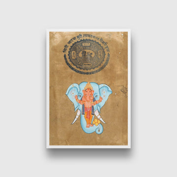 Lord Ganesh Painting - Meri Deewar 2 : 3 Vertical Premium Wall Art Canvas by MeriDeewar