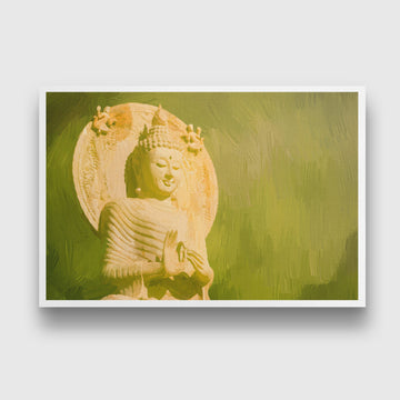 Lord spiritual buddha Painting - Meri Deewar 3 : 2 Horizontal Premium Wall Art Canvas by MeriDeewar