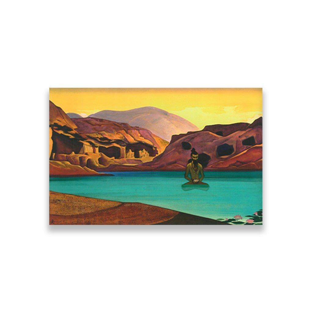 Lotus Painting - Meri Deewar 3 : 2 Horizontal Premium Wall Art Canvas by MeriDeewar