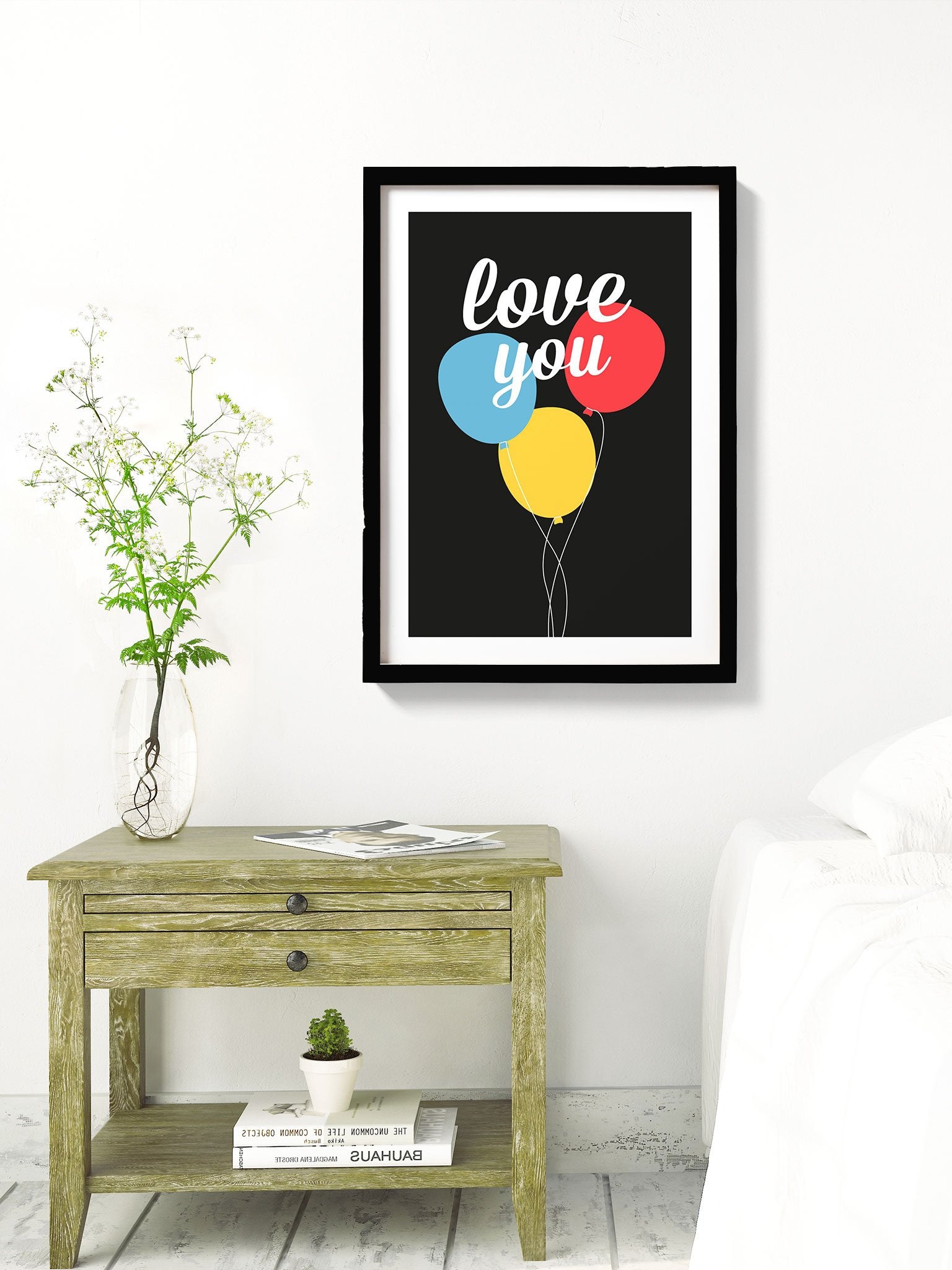 Love you Poster- Meri Deewar Poster A3 / Poster Premium Wall Art Canvas by MeriDeewar