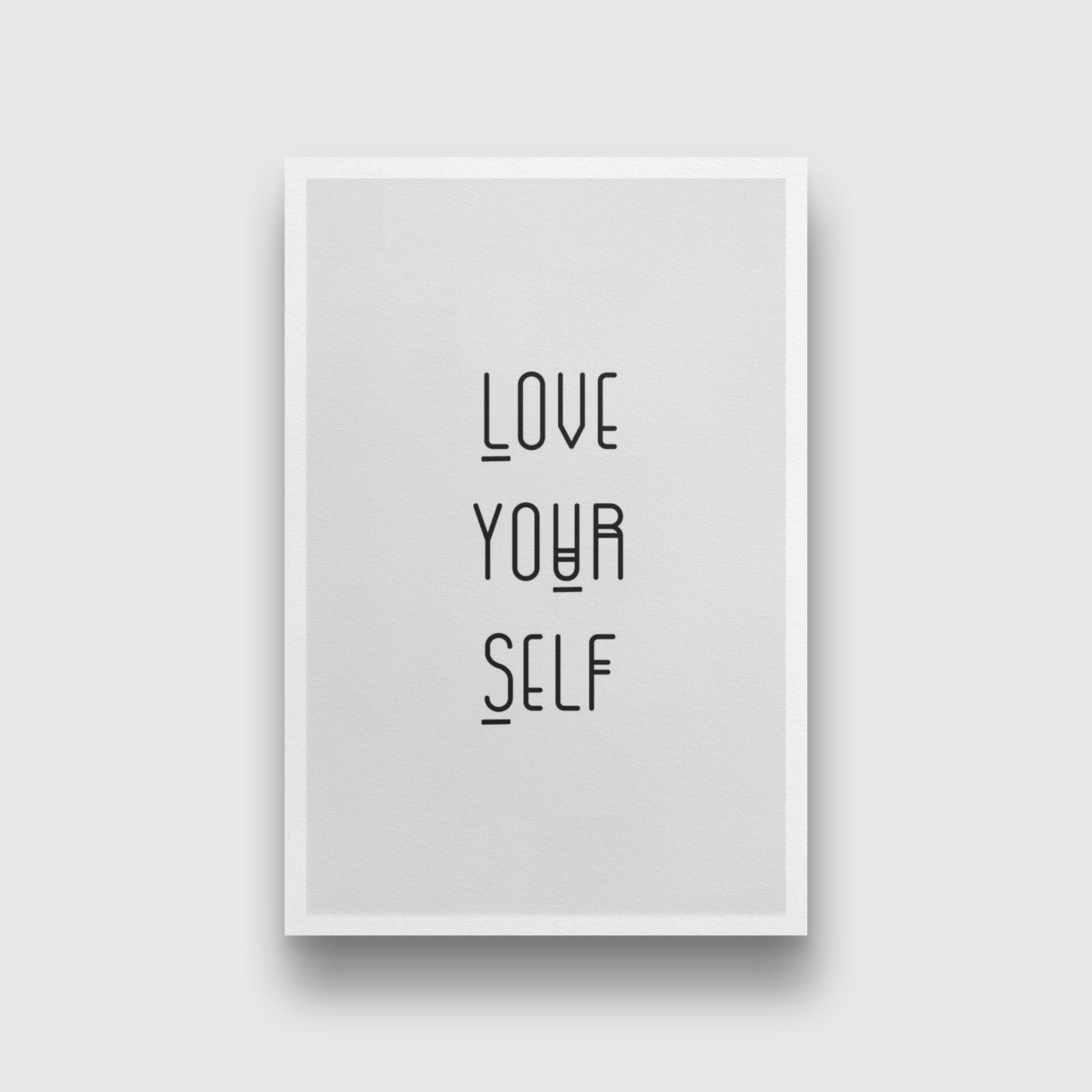 Love Your Self Art - Meri Deewar 2 : 3 Vertical Premium Wall Art Canvas by MeriDeewar