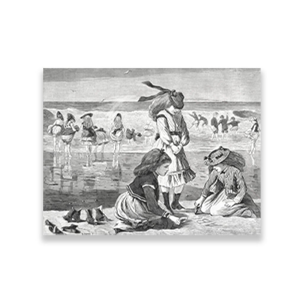 Low Tide painting - Meri Deewar 4 : 3 Horizontal Premium Wall Art Canvas by MeriDeewar