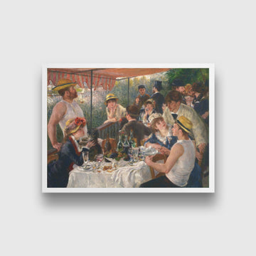 Lunch on the Boating Party Painting - Meri Deewar 4 : 3 Horizontal Premium Wall Art Canvas by MeriDeewar