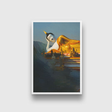 Lying Buddha statue Painting - Meri Deewar 2 : 3 Vertical Premium Wall Art Canvas by MeriDeewar