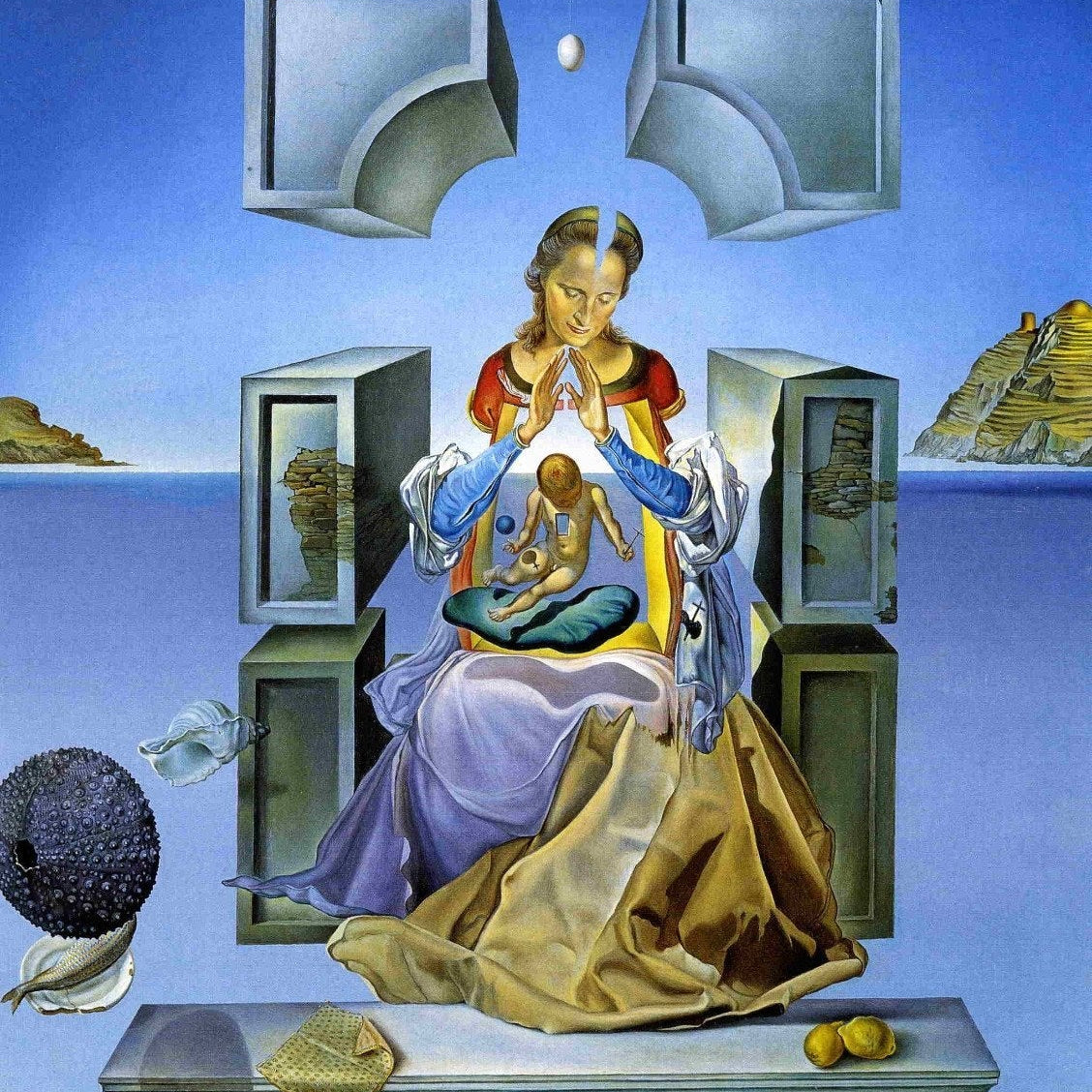 Madonna of Port Lligat-Meri Deewar 3 : 4 Vertical Premium Wall Art Canvas by MeriDeewar