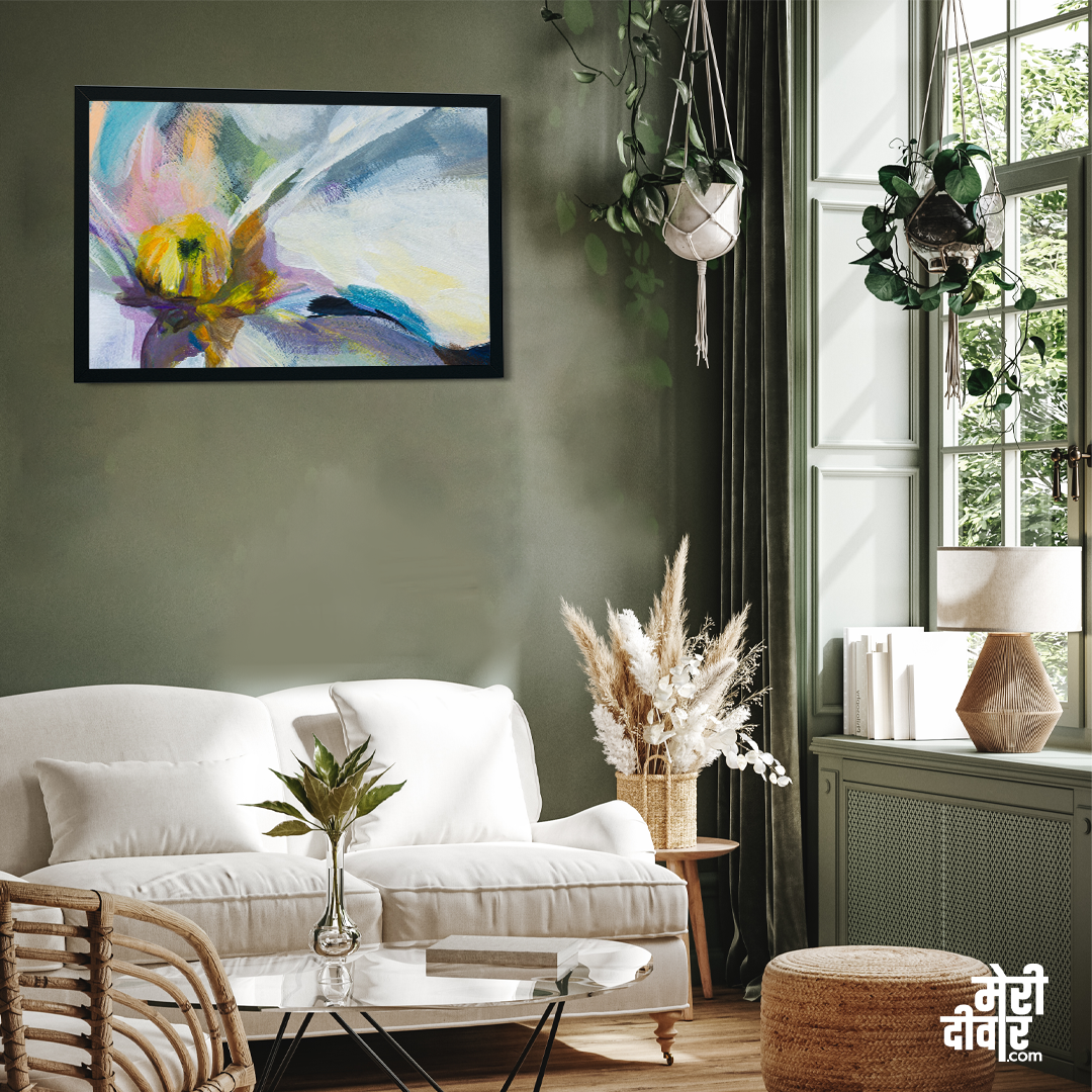 Magnolia White Oil Painting 3 : 2 Horizontal Premium Wall Art Canvas by MeriDeewar
