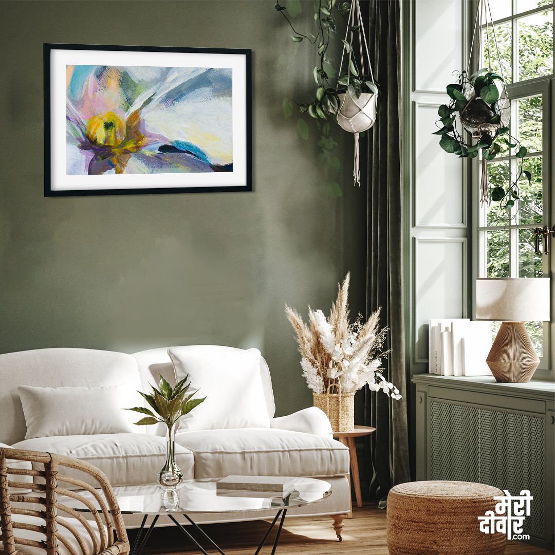 Magnolia White Oil Painting 3 : 2 Horizontal Premium Wall Art Canvas by MeriDeewar