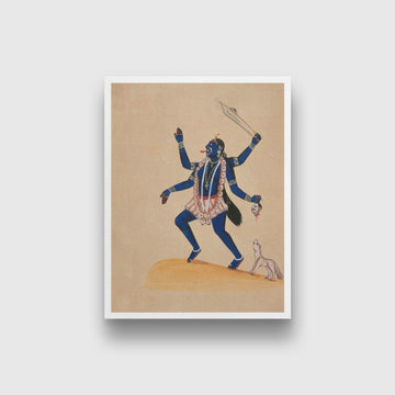 Maha Kali Mata Artwork Painting - Meri Deewar 3 : 4 Vertical Premium Wall Art Canvas by MeriDeewar