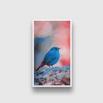 Male of Plumbeous Painting - Meri Deewar 1 : 2 Vertical Premium Wall Art Canvas by MeriDeewar