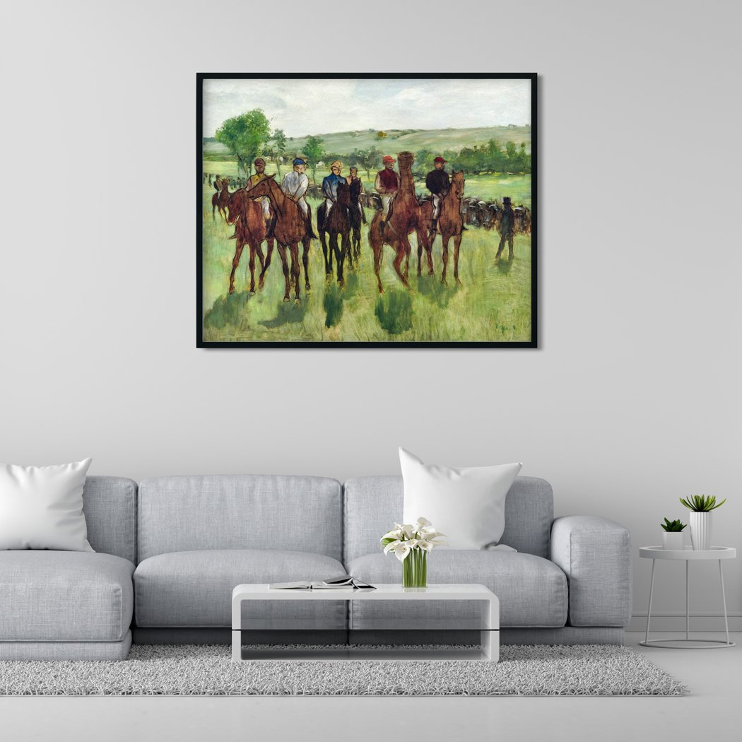 Man doing Horse Riding Painting - Meri Deewar 4 :5 Vertical Premium Wall Art Canvas by MeriDeewar