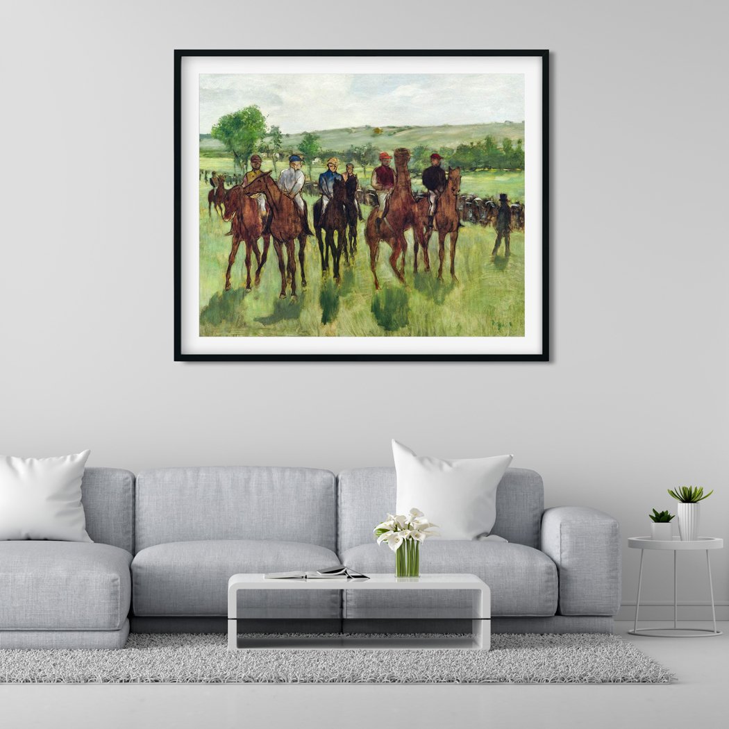 Man doing Horse Riding Painting - Meri Deewar 4 :5 Vertical Premium Wall Art Canvas by MeriDeewar