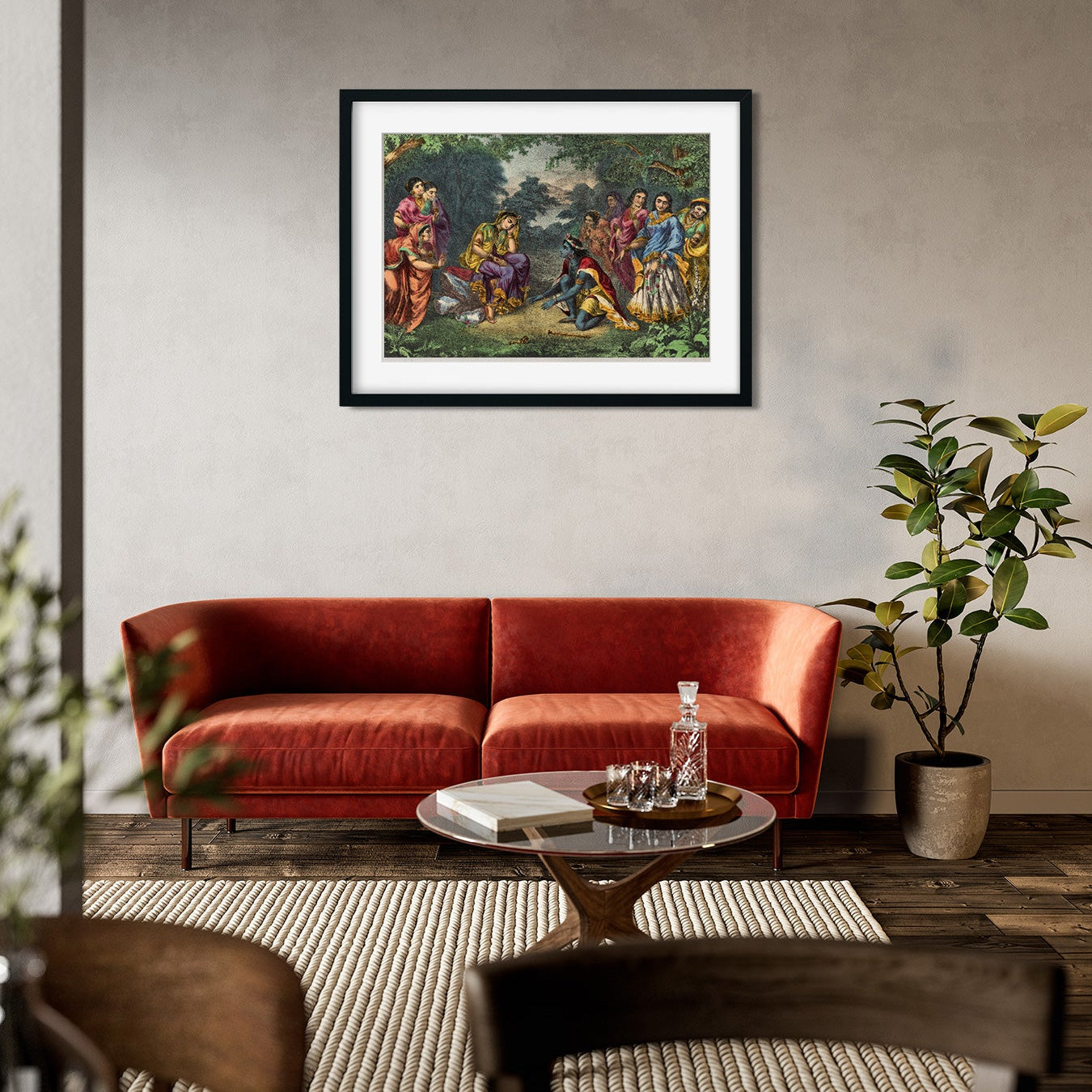 Manbhajan Painting 3 : 2 Horizontal Premium Wall Art Canvas by MeriDeewar