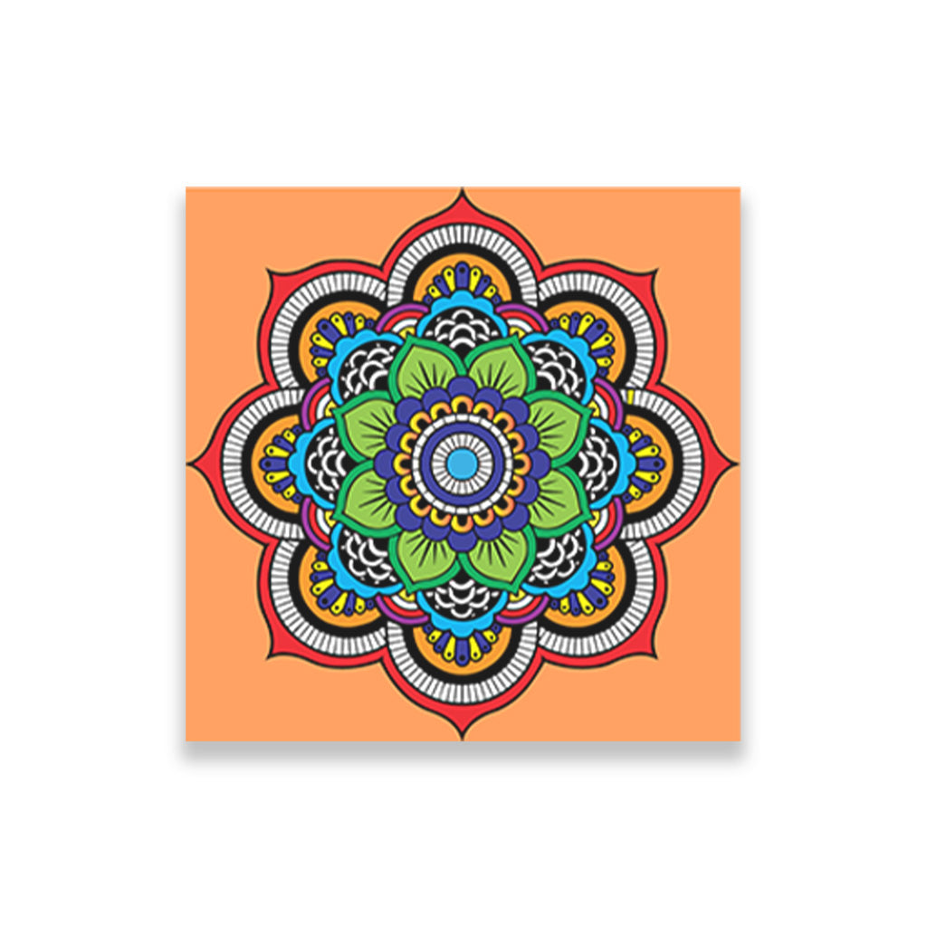 Mandal-2 painting 1 : 1 Square Premium Wall Art Canvas by MeriDeewar