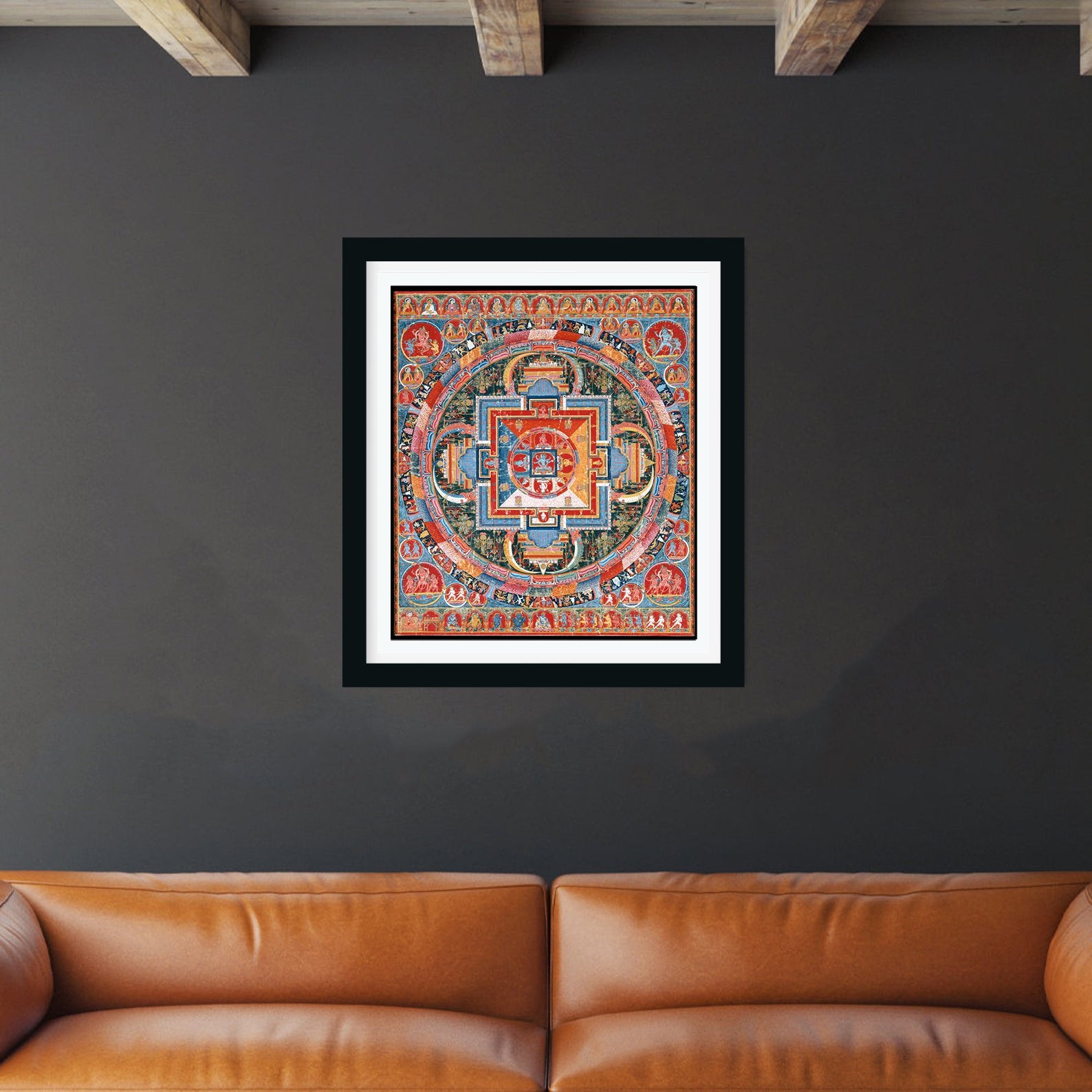 Mandala of Jnanadakini Painting 4 :5 Vertical Premium Wall Art Canvas by MeriDeewar