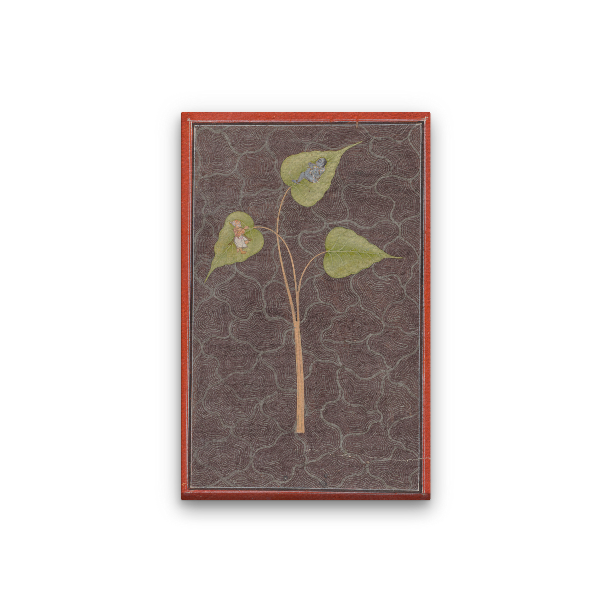 Markandeya Viewing Krishna in the Cosmic Ocean Painting 2 : 3 Vertical Premium Wall Art Canvas by MeriDeewar