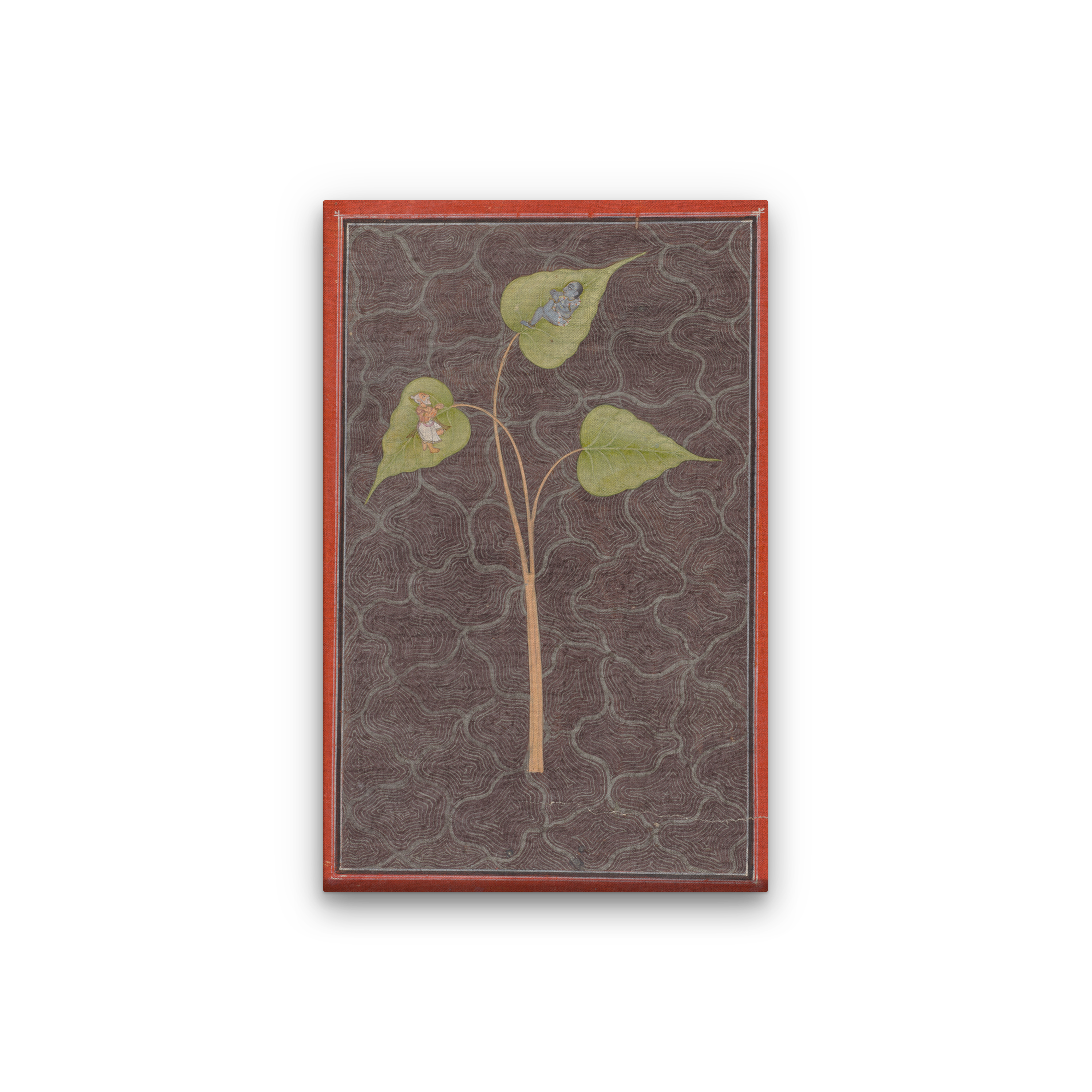 Markandeya Viewing Krishna in the Cosmic Ocean Painting 2 : 3 Vertical Premium Wall Art Canvas by MeriDeewar