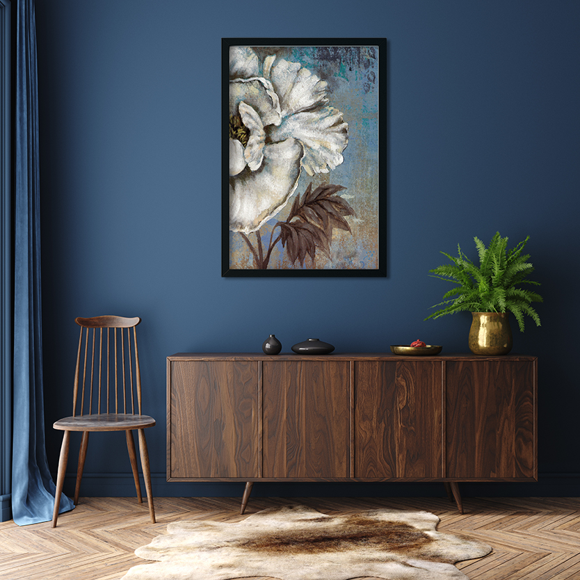 Masstone Flower Painting 2 : 3 Vertical Premium Wall Art Canvas by MeriDeewar
