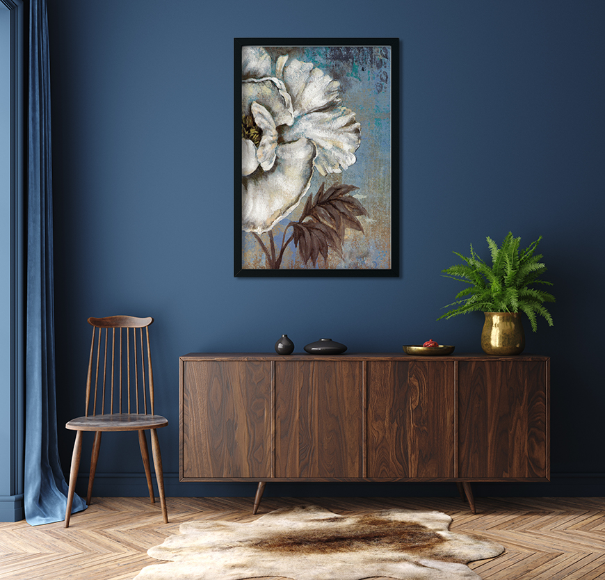 Masstone Flower Painting 2 : 3 Vertical Premium Wall Art Canvas by MeriDeewar