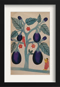 A Woman Pulling Giant Aubergines
