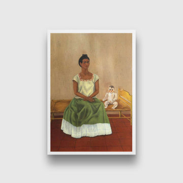 Me And My Doll Painting - Meri Deewar 2 : 3 Vertical Premium Wall Art Canvas by MeriDeewar