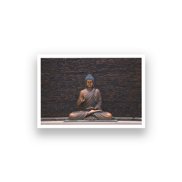 Meditating Buddha Wall Painting 3 : 2 Horizontal Premium Wall Art Canvas by MeriDeewar