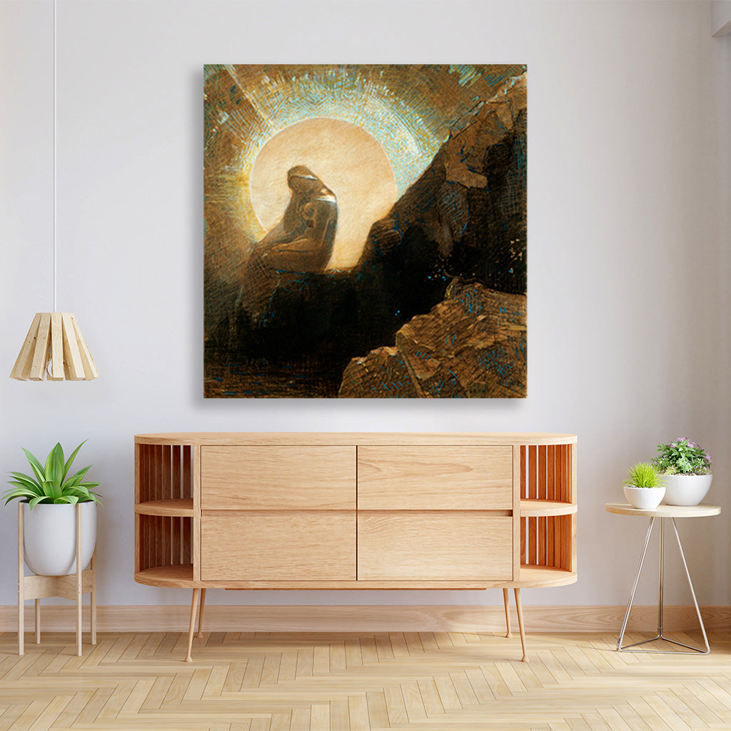 Melancholy painting 1 : 1 Square Premium Wall Art Canvas by MeriDeewar