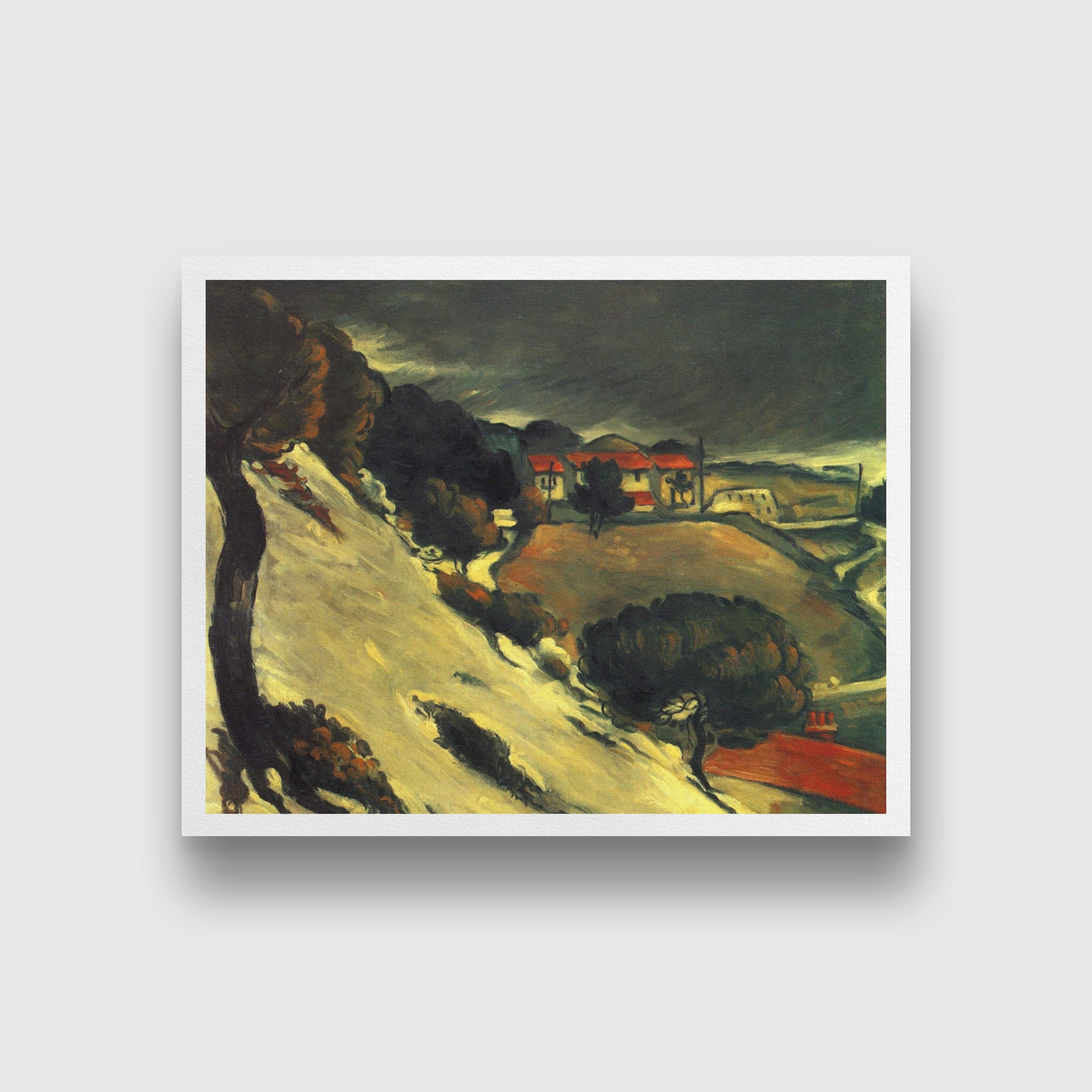 Melting Snow Painting - Meri Deewar 4 :5 Vertical Premium Wall Art Canvas by MeriDeewar