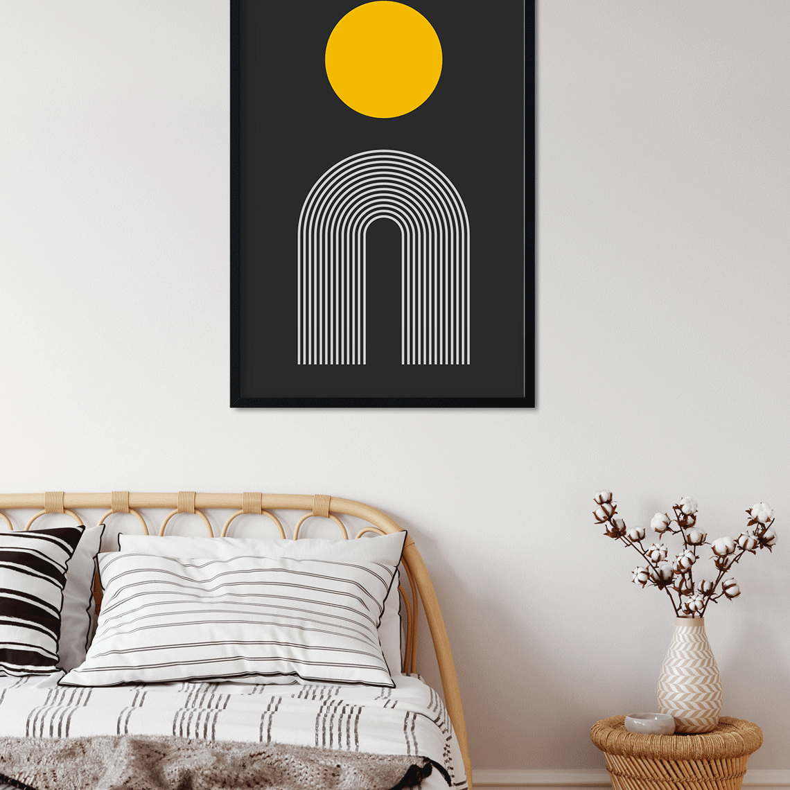Mid century boho Painting 2 : 3 Vertical Premium Wall Art Canvas by MeriDeewar
