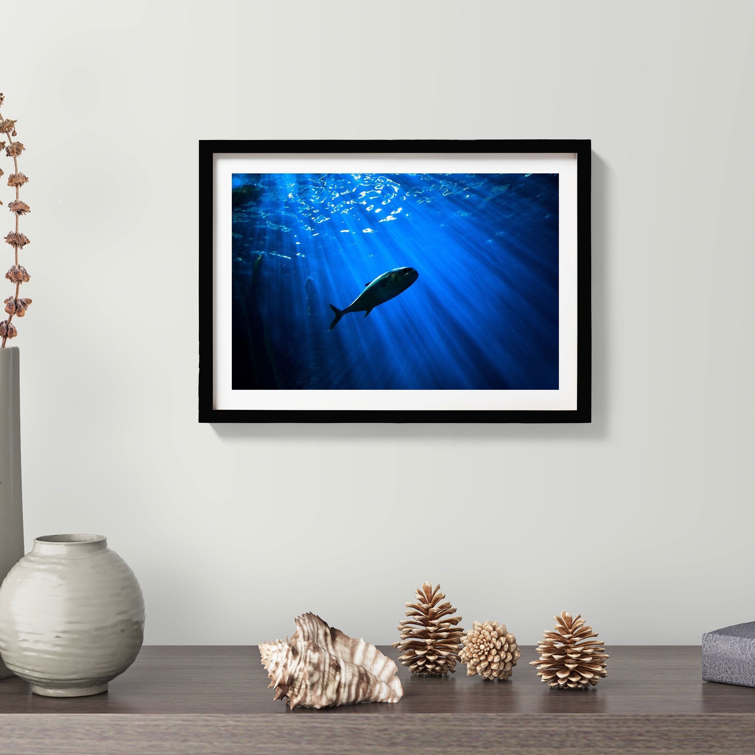 Mighty Whale Painting - Meri Deewar 3 : 2 Horizontal Premium Wall Art Canvas by MeriDeewar