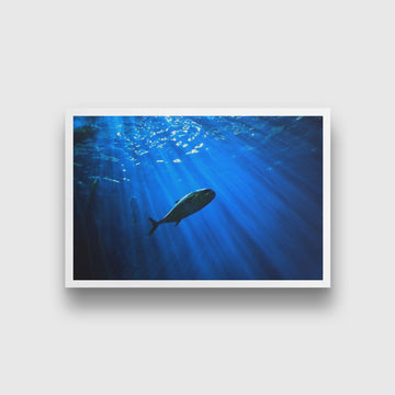Mighty Whale Painting - Meri Deewar 3 : 2 Horizontal Premium Wall Art Canvas by MeriDeewar