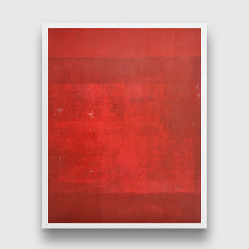 Minimalist Kumkum Red Abstract Paintings 4 :5 Vertical Premium Wall Art Canvas by MeriDeewar