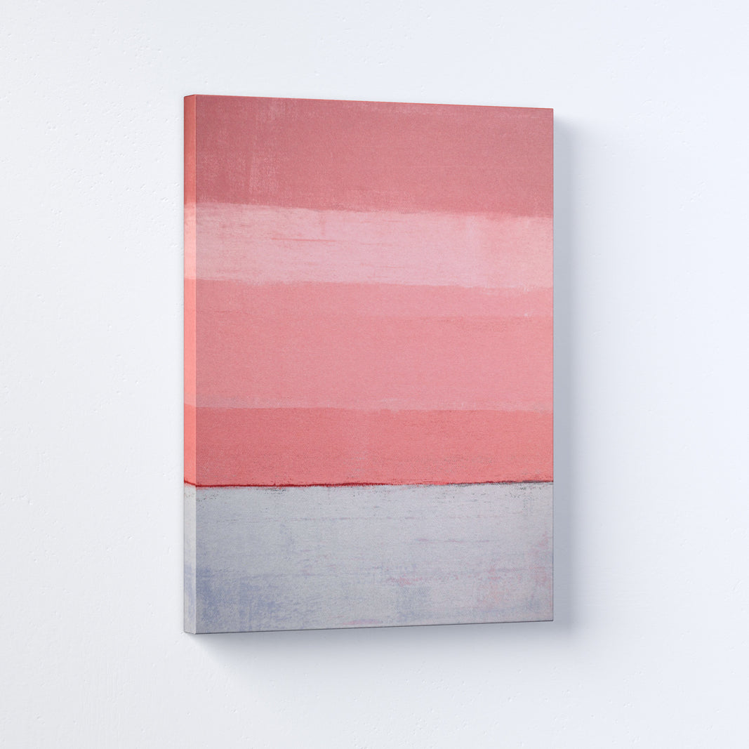 Minimalist Pink Abstract Paintings 3 : 4 Vertical Premium Wall Art Canvas by MeriDeewar
