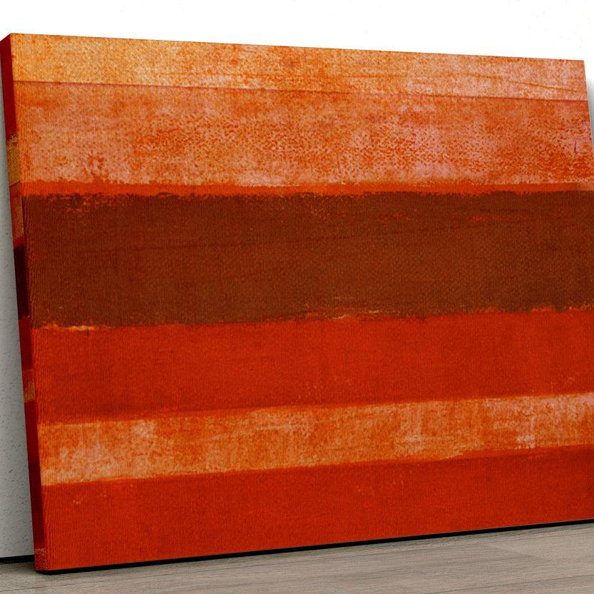 Minimalist Red Abstract Paintings 4 X 5.5 Vertical Premium Wall Art Canvas by MeriDeewar