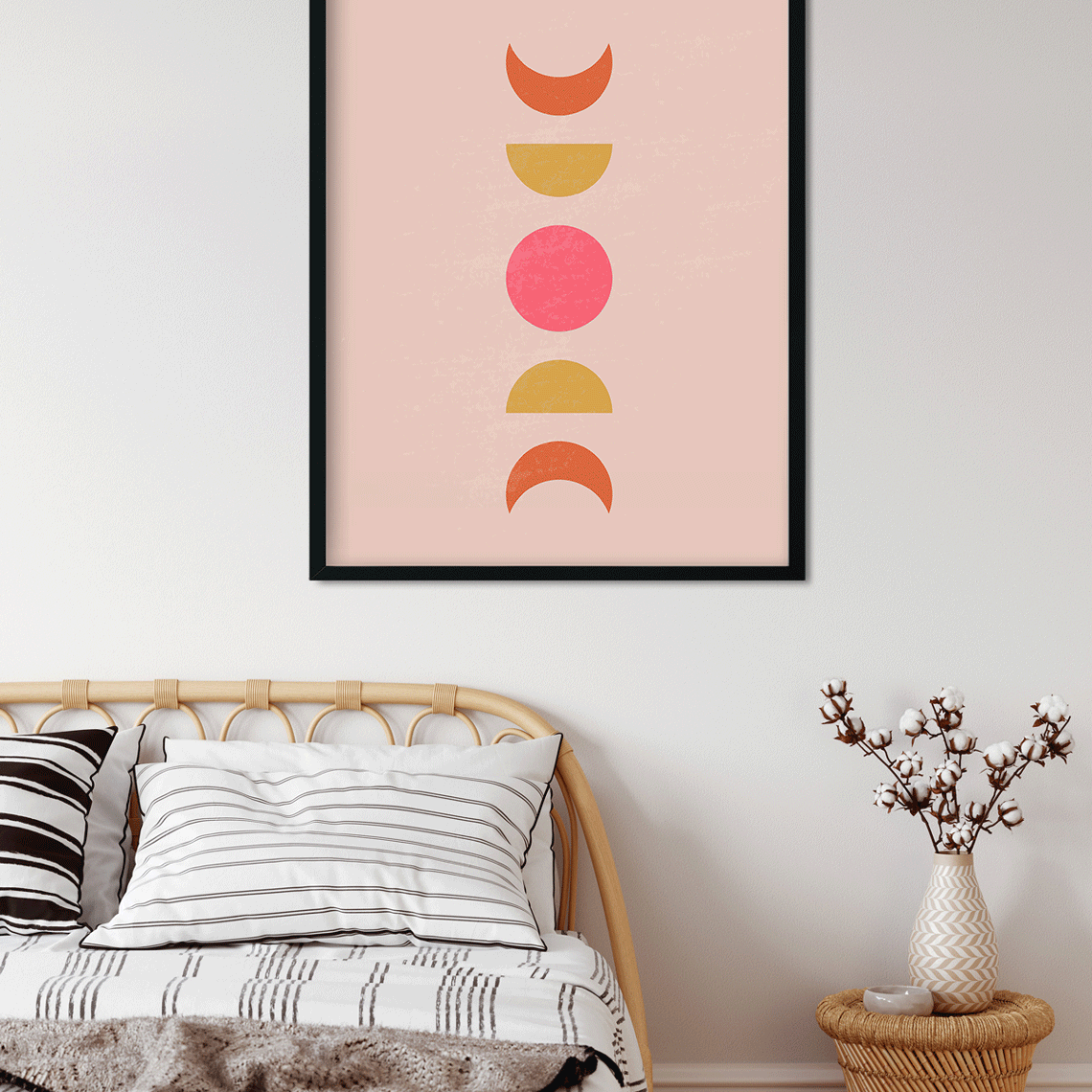 Modern abstract aesthetic bohemian style wall decor Painting 4 :5 Vertical Premium Wall Art Canvas by MeriDeewar