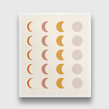 Modern boho wall art prints with rainbow star moon Painting 5 : 6 Vertical Premium Wall Art Canvas by MeriDeewar