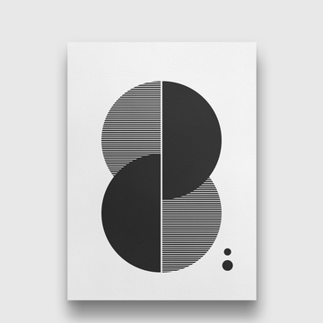 Modern poster abstract wall art Painting 4 X 5.5 Vertical Premium Wall Art Canvas by MeriDeewar