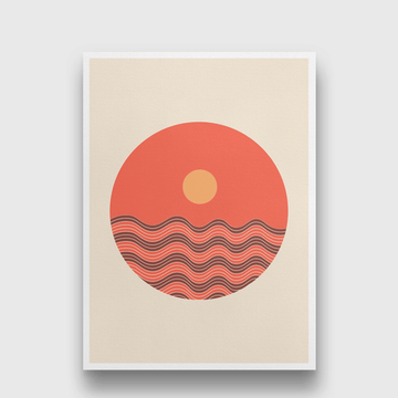 Modern poster nature landscapes Painting 4 X 5.5 Vertical Premium Wall Art Canvas by MeriDeewar