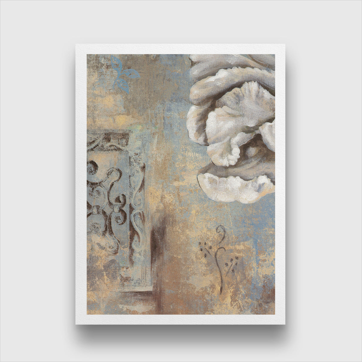 Moders Flower Painting 2 : 3 Vertical Premium Wall Art Canvas by MeriDeewar