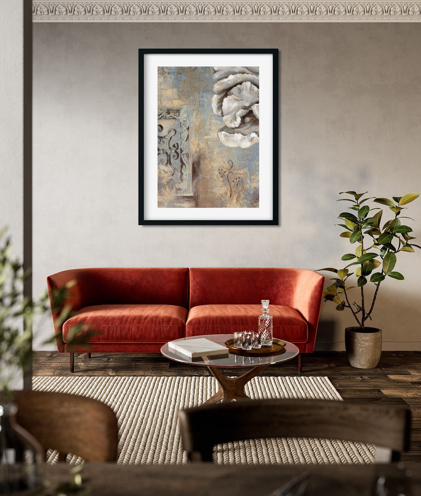 Moders Flower Painting 2 : 3 Vertical Premium Wall Art Canvas by MeriDeewar